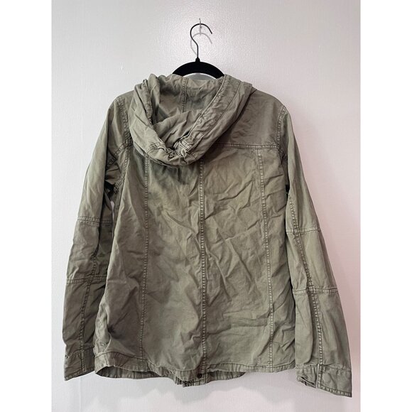 American Eagle Outfitters Womens Olive Green‎ Hooded Utility Jacket M - Picture 2 of 9